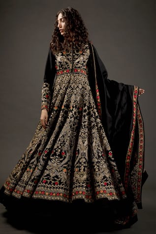 Floral Embroidered Anarkali Set 