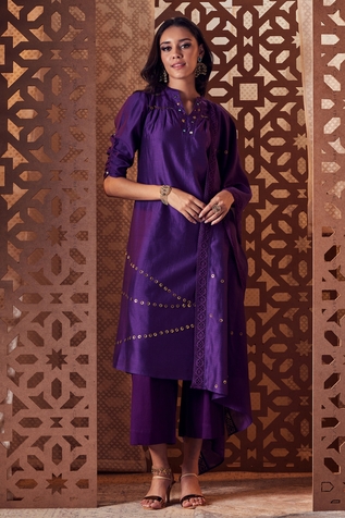 Charkhee Chanderi Kurta Palazzo Set