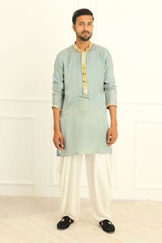 Gajji Silk Bandhani Dyed Kurta 