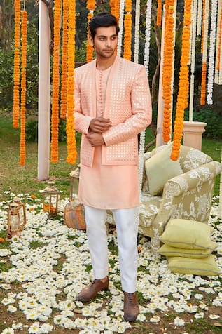 Mirror Work Front Open Jacket 