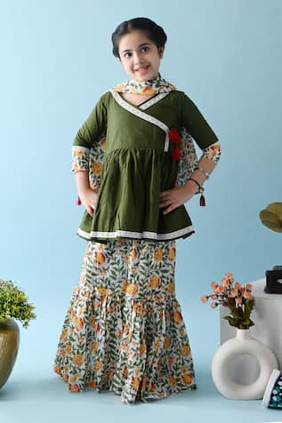 THE COTTON STAPLE Tisha Cotton Kurta Sharara Set 