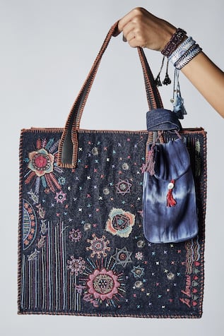 Royah Denim Tote Bag 