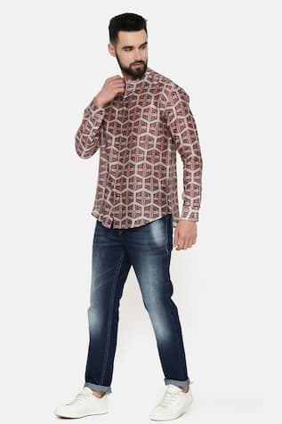 Geometric Print Shirt For Kids