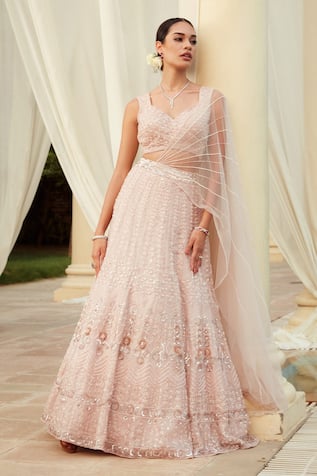 Floral Embroidered Lehenga Set 
