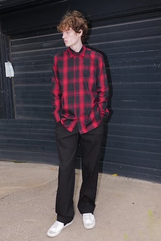 Tartan Beaded Bear Checkered Shirt 