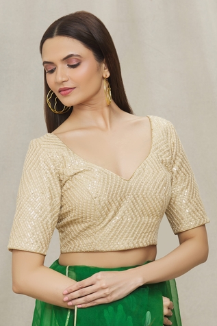 Khwaab by Sanjana Lakhani Sequin Embroidered Blouse