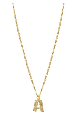 A- Initial Pendant Necklace 