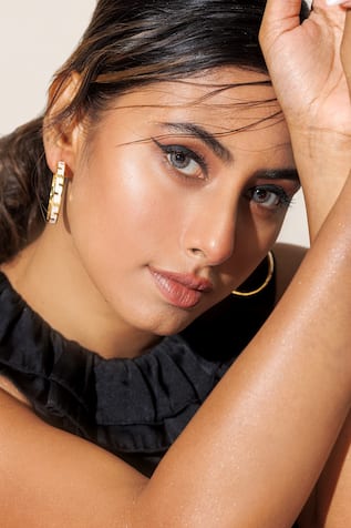 Ray Enamelled Hoop Earrings 