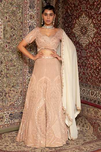 Ankur J Resham Embroidered Bridal Lehenga Set 