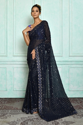 Nazaakat by Samara Singh Sequin Embroidered Saree