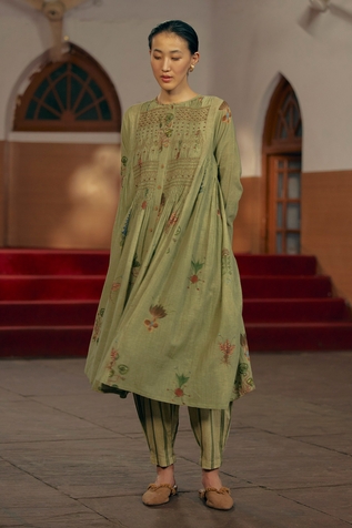 Cord Frida Botanical Print Dress