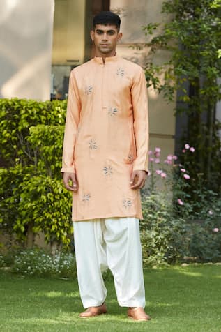 Nuri Lily Embroidered Kurta With Salwar 