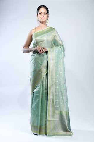 Buy Green Sarees for Women by HOUSE OF BEGUM Online | Ajio.com