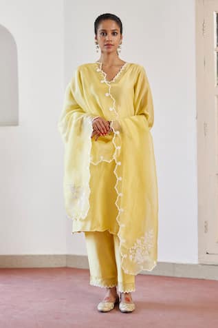 Amisha Kothari Safina Embroidered Straight Kurta Set 