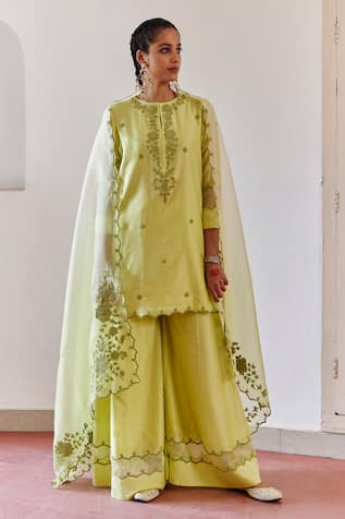 Amisha Kothari Zynah Embroidered Kurta Sharara Set 