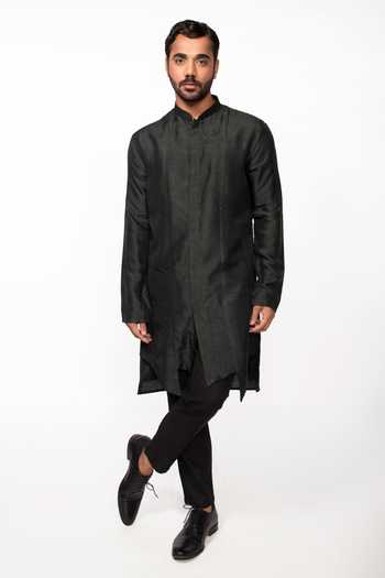 Kaka Calcutta Solid Kurta & Pyjama Pant Set 