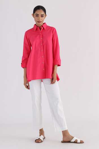 Studio Moda India Cotton Back Pleated Shirt 