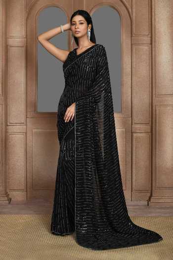 Kalighata Ruhi Embroidered Saree & Blouse Set 