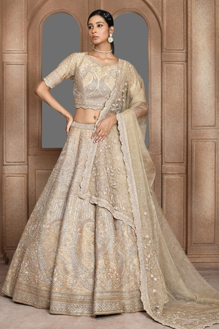 Kalighata Panache Paisley Embroidered Lehenga Set