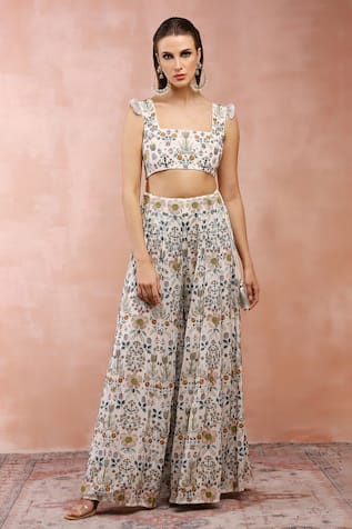 Payal Singhal Tulip Pattern Choli & Sharara Set 