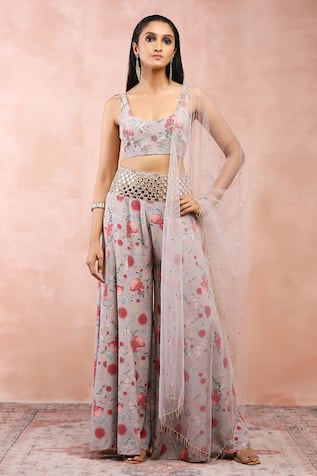 Payal Singhal Gulbagh Print Choli Sharara Set 