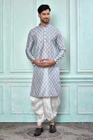 Adara Khan Embroidered Kurta & White Dhoti Pant Set