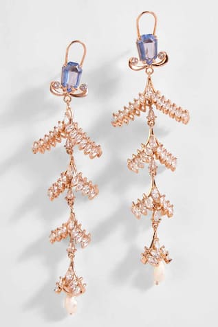 Outhouse Le Sunset Palm Free Fall Earrings 