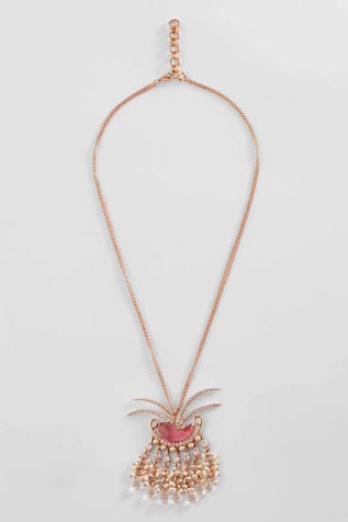 Outhouse Le Palm Fish Embellished Pendant Necklace 