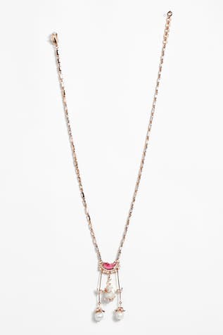 Outhouse Le Cleo Dewdrop Embellished Pendant Necklace 