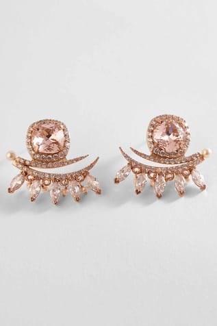 Outhouse The Seine Pearl Embellished Stud Earrings 