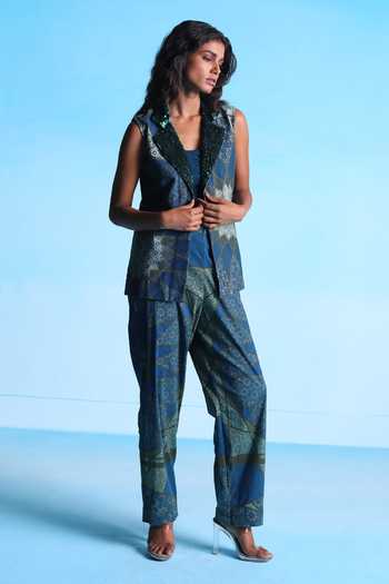Studio Radical Cotton Printed Jacket Pant Set 