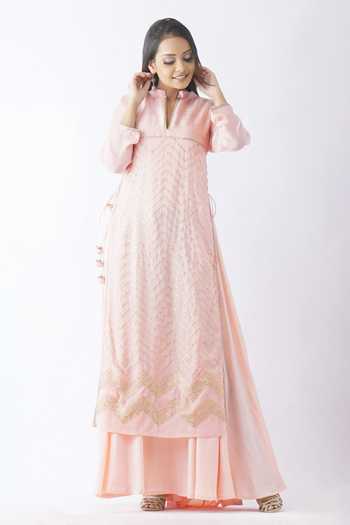 OMI Sequin Embroidered Layered Kurta 
