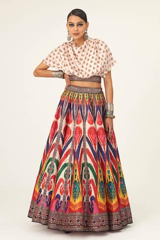 Rajdeep Ranawat Varsha Leela Printed Skirt & Top Set 