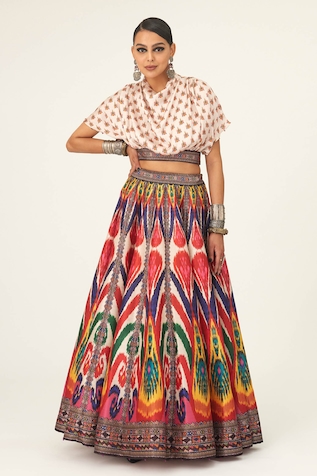 Rajdeep Ranawat Varsha Leela Printed Skirt & Top Set
