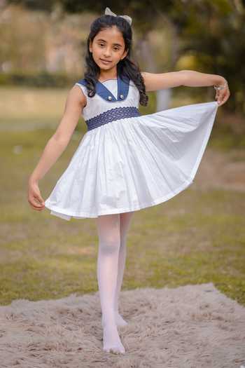 The Pony & Peony Co. Aye Aye Captain Solid Cotton Dress 