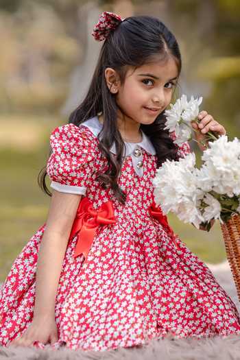 The Pony & Peony Co. Floral Pattern Cotton Dress 