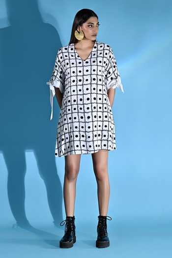Jyoti Sachdev Iyer Geometric Print Dress 