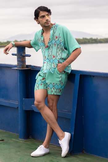 Punit Balana Cotton Floral Print Shorts 