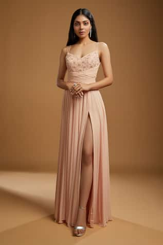 Kiyohra Delphine High Slit Gown 