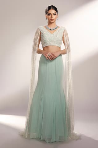 Kiyohra Cielle Fish Cut Lehenga & Blouse Set 