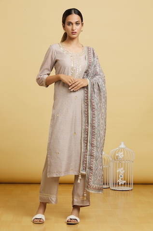 Adara Khan Gota Patti Embellished Kurta Pant set