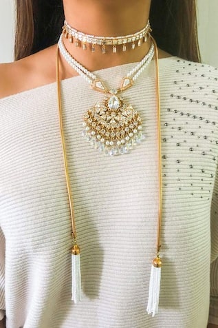 Tubular Embellished Choker Necklace 