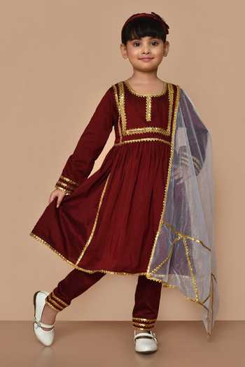 Petite Pomme Embroidered Kurta Pyjama Set 