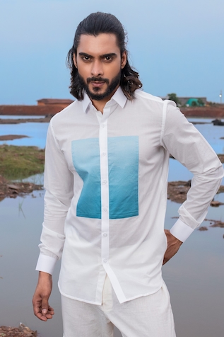 Runit Gupta Patch Ombre Shirt