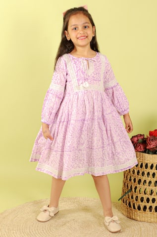 Floral Printed Cotton Dress 