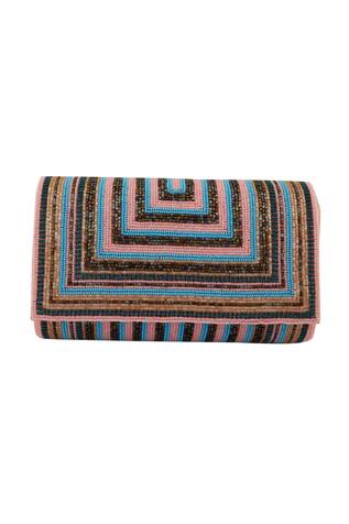 Geometric Cutdana Embellished Clutch 
