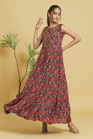 Adara Khan Floral Print Tunic