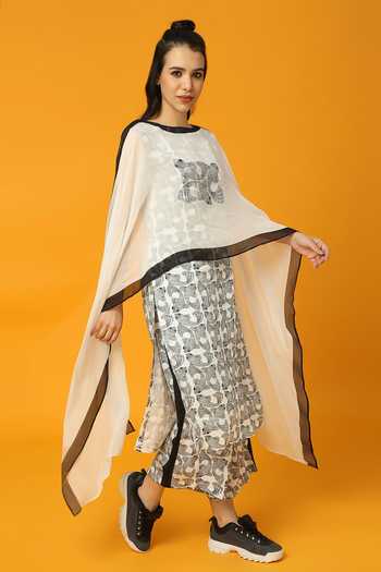 Neha Gursahani Fish Print Kurta Pant Set 