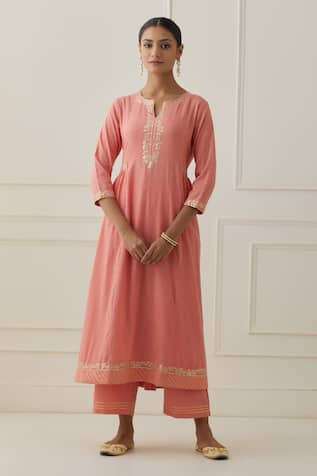 Kamaltaas Panel Embroidered Anarkali & Pant Set 