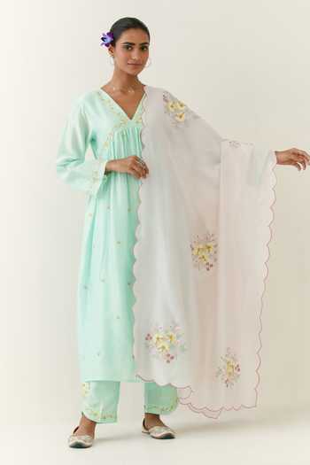 Anantaa By Roohi Hand Embroidered Palazzo Pant Set 
